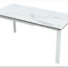 Заказать Стол CORNER 120 HIGH GLOSS STATUARIO керамика, стекло/ белый каркас, DISAUR по цене 59 400 руб. в Новосибирске