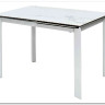 Заказать Стол CORNER 120 HIGH GLOSS STATUARIO керамика, стекло/ белый каркас, DISAUR по цене 59 400 руб. в Новосибирске