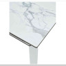 Заказать Стол CORNER 120 HIGH GLOSS STATUARIO керамика, стекло/ белый каркас, DISAUR по цене 59 400 руб. в Новосибирске