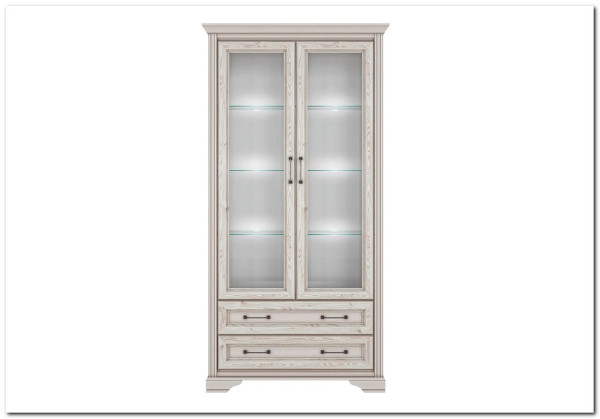 Заказать Шкаф-витрина Stylius (Стилиус) B169-REG2W2S BRW по цене 46 180 руб. в Новосибирске