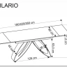 Заказать Стол обеденный Halmar HILARIO 180 (орех/черный) по цене 122 998 руб. в Новосибирске