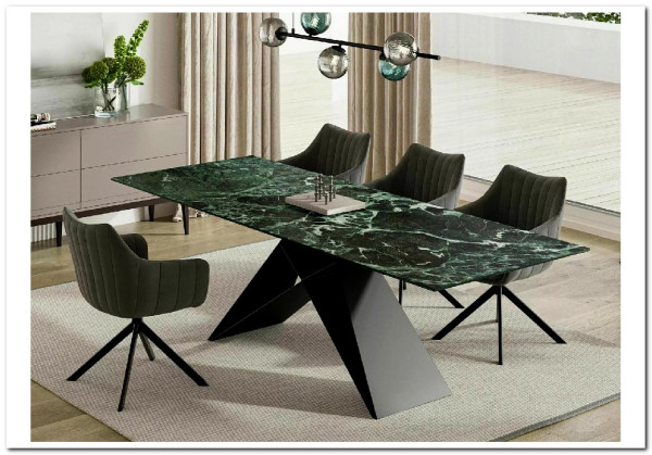Заказать Стол обеденный Signal WESTIN Ceramic 160 раскладной (Verde Alpi морской/черный мат) по цене 152 669 руб. в Новосибирске