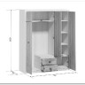 Купить Шкаф Koen SZF3D2S ясень снежный BRW с доставкой по России по цене производителя можно в магазине Другая мебель в Новосибирске