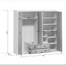 Купить Шкаф Koen SZF4D2S ясень снежный BRW с доставкой по России по цене производителя можно в магазине Другая мебель в Новосибирске