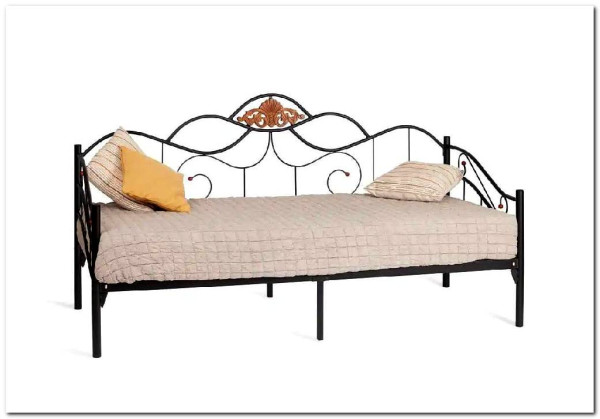Купить Кровать Federica (mod. AT-881) 90*200 см (Day bed), красный дуб/черный с доставкой по России по цене производителя можно в магазине Другая мебель в Новосибирске
