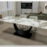 Заказать Стол обеденный Halmar FERNANDO 160 раскладной (белый мрамор/черный) по цене 120 335 руб. в Новосибирске