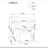 Заказать Диван SIGNAL CAMELLIA 2 Velvet Bluvel 28 (бежевый/золотой) по цене 42 092 руб. в Новосибирске