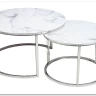 Заказать Комплект Signal ATLANTA B, 2 стола журнальных (эффект белого мрамора/хром) по цене 30 330 руб. в Новосибирске