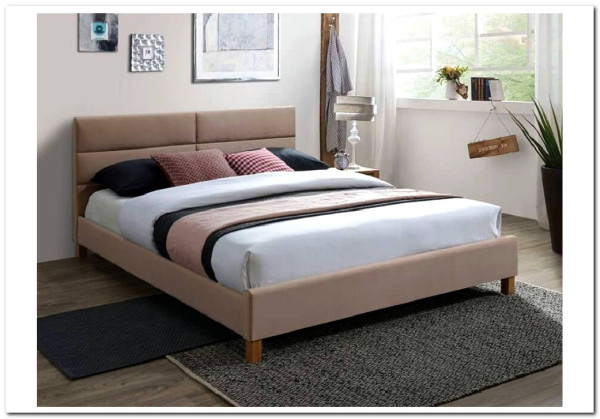 Заказать Кровать Signal SIERRA VELVET (бежевый/дуб) 160/200 по цене 38 328 руб. в Новосибирске