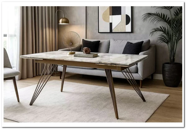 Заказать Стол АСЕРРА-1 (ACERRA-1) 160 цвет ГРАНД ЖАДЕ (GLOSS GRAND JADE, керамика/ ШАМПАНЬ, ®DISAUR по цене 93 555 руб. в Новосибирске