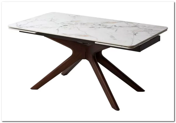 Заказать Стол EDER 160 GLOSS COLD JADE SOLID CERAMIC / Орех, ®DISAUR по цене 100 800 руб. в Новосибирске