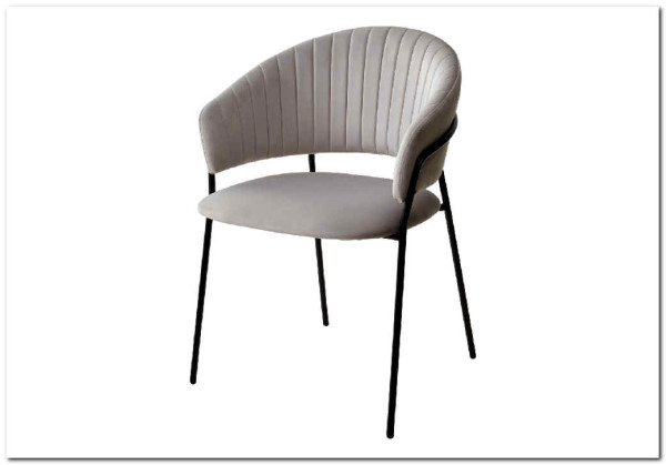 Заказать Стул ГЕММА цвет светло-серый #H09 велюр / черный каркас по цене 6 500 руб. в Новосибирске