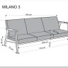 Заказать Диван HALMAR MILANO 3S tap. Castel 15 бежевый/орех по цене 75 540 руб. в Новосибирске