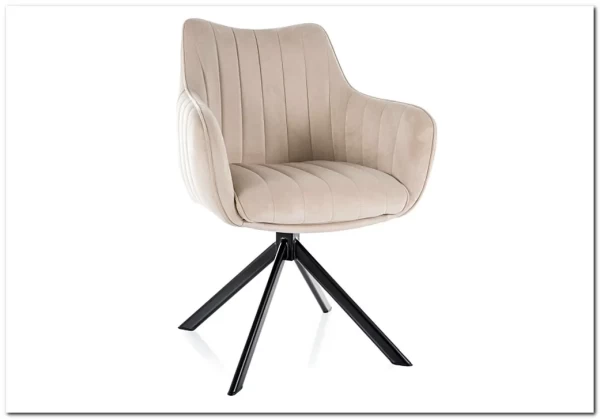 Заказать Стул кухонный Signal AZALIA Velvet Bluvel 30 поворотный (светло-бежевый/черный) по цене 20 033 руб. в Новосибирске Заказать Стул кухонный Signal AZALIA Velvet Bluvel 30 поворотный (светло-бежевый/черный) по цене 20 033 руб. в Новосибирске