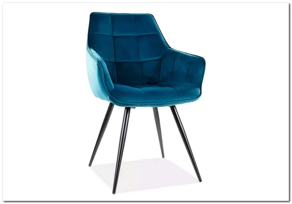 Заказать Стул кухонный LILIA VELVET  Signal (бирюзовый/черный) по цене 15 867 руб. в Новосибирске