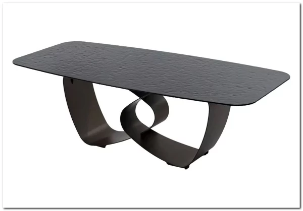 Заказать Стол TOVE 240 GREY, стекло BUBBLE / Шоколадное золото каркас ®DISAUR по цене 150 500 руб. в Новосибирске