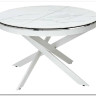 Заказать Стол TRENTO 120 HIGH GLOSS STATUARIO Белый мрамор глянцевый, керамика/ белый каркас по цене 73 620 руб. в Новосибирске