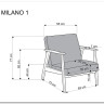 Заказать Кресло HALMAR MILANO 1S tap. Castel 15 бежевый/орех по цене 32 700 руб. в Новосибирске