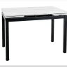 Заказать Стол обеденный Signal GD017 110 раскладной (белый мрамор/черный мат) по цене 30 122 руб. в Новосибирске