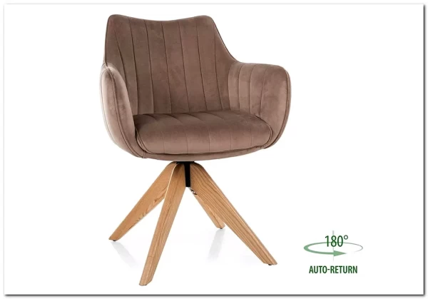 Заказать Стул кухонный Signal AZALIA D Velvet Bluvel 40 поворотный (темно-бежевый/дуб) по цене 21 209 руб. в Новосибирске Заказать Стул кухонный Signal AZALIA D Velvet Bluvel 40 поворотный (темно-бежевый/дуб) по цене 21 209 руб. в Новосибирске