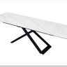 Заказать Стол LIVORNO 180 MATT WHITE MARBLE SOLID CERAMIC / BLACK по цене 80 055 руб. в Новосибирске
