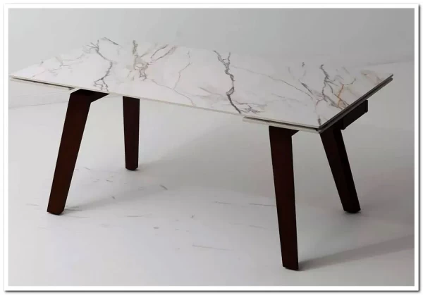 Заказать Стол BETIS 180 MATTE GILDED WHITE SOLID CERAMIC / Орех, ®DISAUR по цене 109 700 руб. в Новосибирске