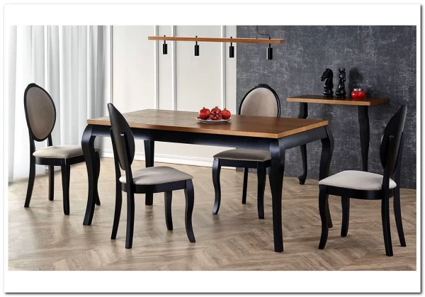 Заказать Стол Halmar WINDSOR раскладной (дуб темный/черный) по цене 77 959 руб. в Новосибирске