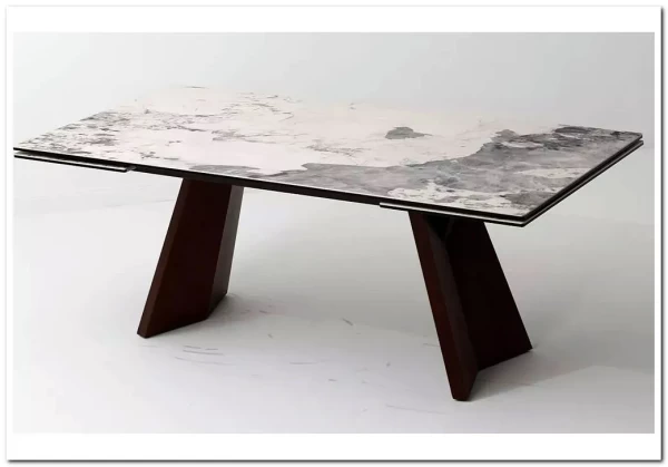 Заказать Стол BRIAN 200 MATTE PANDORA керамика на стекле/ Орех, ®DISAUR по цене 133 100 руб. в Новосибирске