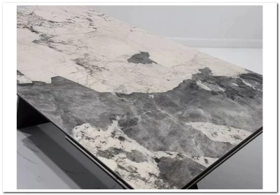 Стол BRIAN 200 MATTE PANDORA керамика на стекле/ Орех, ®DISAUR