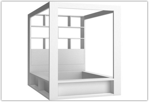 Купить Кровать со шкафом библиотечным и балдахином с основанием 160x200 4You by VOX с доставкой по России по цене производителя можно в магазине Другая мебель в Новосибирске