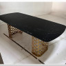 Заказать Стол CHIAVARI 220 KL-116 Черный мрамор матовый, итальянская керамика / бронзовый, DISAUR по цене 84 420 руб. в Новосибирске