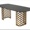 Заказать Стол CHIAVARI 220 KL-116 Черный мрамор матовый, итальянская керамика / бронзовый, DISAUR по цене 84 420 руб. в Новосибирске