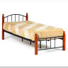 Купить Кровать AT-915 дерево гевея/металл 90*200 (Single bed), красный дуб/черный с доставкой по России по цене производителя можно в магазине Другая мебель в Новосибирске