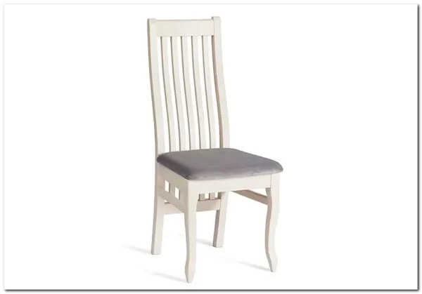 Заказать Стул DOLCE мягкое сидение бук, ivory white, велюр Tenerife Ultimate grey по цене 17 850 руб. в Новосибирске