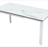 Заказать Стол CORNER 120 MATTE STATUARIO Белый мрамор матовый керамика, стекло/ белый каркас по цене 59 400 руб. в Новосибирске