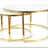 Заказать Комплект Signal MUSE, 2 стола журнальных эффект белого мрамора/золотой по цене 63 068 руб. в Новосибирске