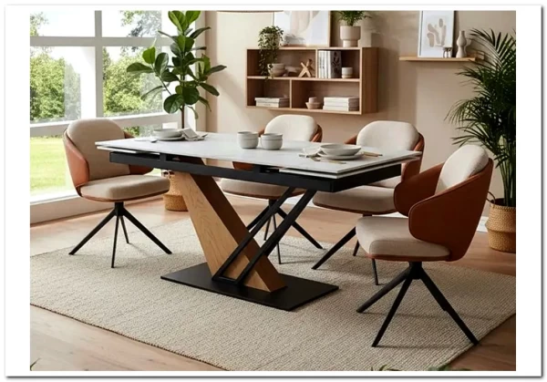 Заказать Стол обеденный Signal GENESIS 160 раскладной (белый/дуб) по цене 96 648 руб. в Новосибирске