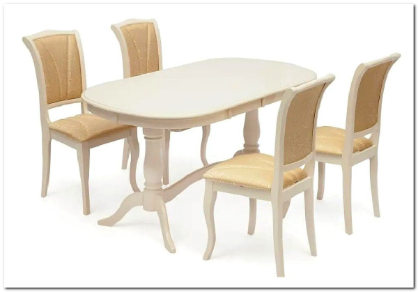 Заказать Стол раскладной Siena ( SA-T6EX2L ) ivory white (слоновая кость 2-5) по цене 47 250 руб. в Новосибирске