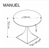 Заказать Стол обеденный Halmar MANUEL 120 (черный мрамор/черный) по цене 67 485 руб. в Новосибирске