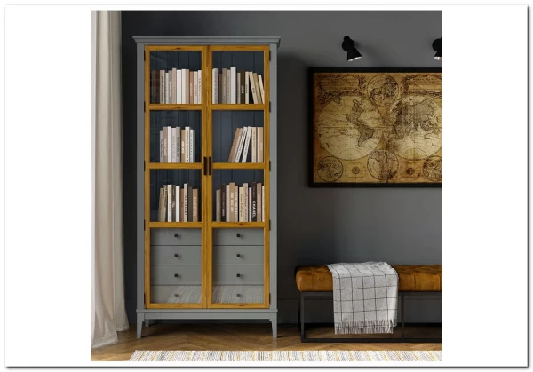 Заказать Шкаф для книг Квадро-С 220/04 из массива сосны по цене 81 690 руб. в Новосибирске