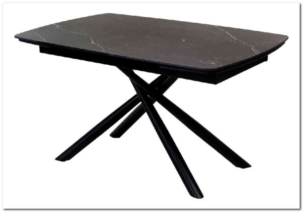 Заказать Стол RIVOLI 140 MATT BLACK MARBLE SOLID CERAMIC / BLACK по цене 67 470 руб. в Новосибирске