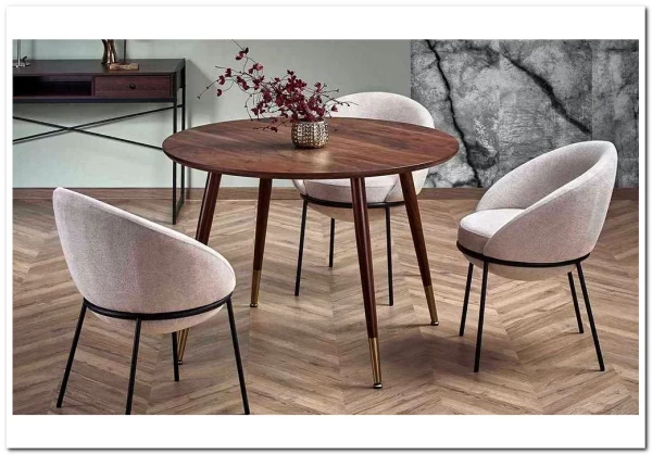 Заказать Стол обеденный Halmar DOMENICO 110 (орех/золотой) по цене 24 769 руб. в Новосибирске