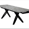 Заказать Стол PALERMO 180 TL-128 Испанская керамика черный контрастный мрамор / черный каркас, DISAUR по цене 63 750 руб. в Новосибирске