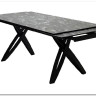 Заказать Стол PALERMO 180 TL-128 Испанская керамика черный контрастный мрамор / черный каркас, DISAUR по цене 63 750 руб. в Новосибирске