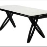 Заказать Стол PALERMO 180 KL-99 Белый мрамор матовый, итальянская керамика / черный каркас, DISAUR по цене 74 375 руб. в Новосибирске