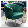 Заказать Кресло CROWN  Halmar (темно-зеленый/золотой) по цене 29 786 руб. в Новосибирске