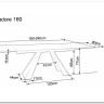 Заказать Стол обеденный Signal SALVADORE CERAMIC раскладной (серый мрамор/черный мат) по цене 136 583 руб. в Новосибирске