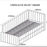 Заказать Кровать SIGNAL ALFIE Velvet Bluvel 14 темно-серый, 120/200 по цене 77 985 руб. в Новосибирске