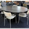 Заказать Стол обеденный Signal ANGEL II 120 (эффект серого мрамора/черный) по цене 85 227 руб. в Новосибирске