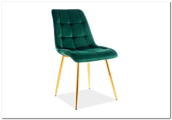 Заказать Стул кухонный Signal CHIC Velvet Bluvel 78 (зеленый/золотой) по цене 10 726 руб. в Новосибирске
